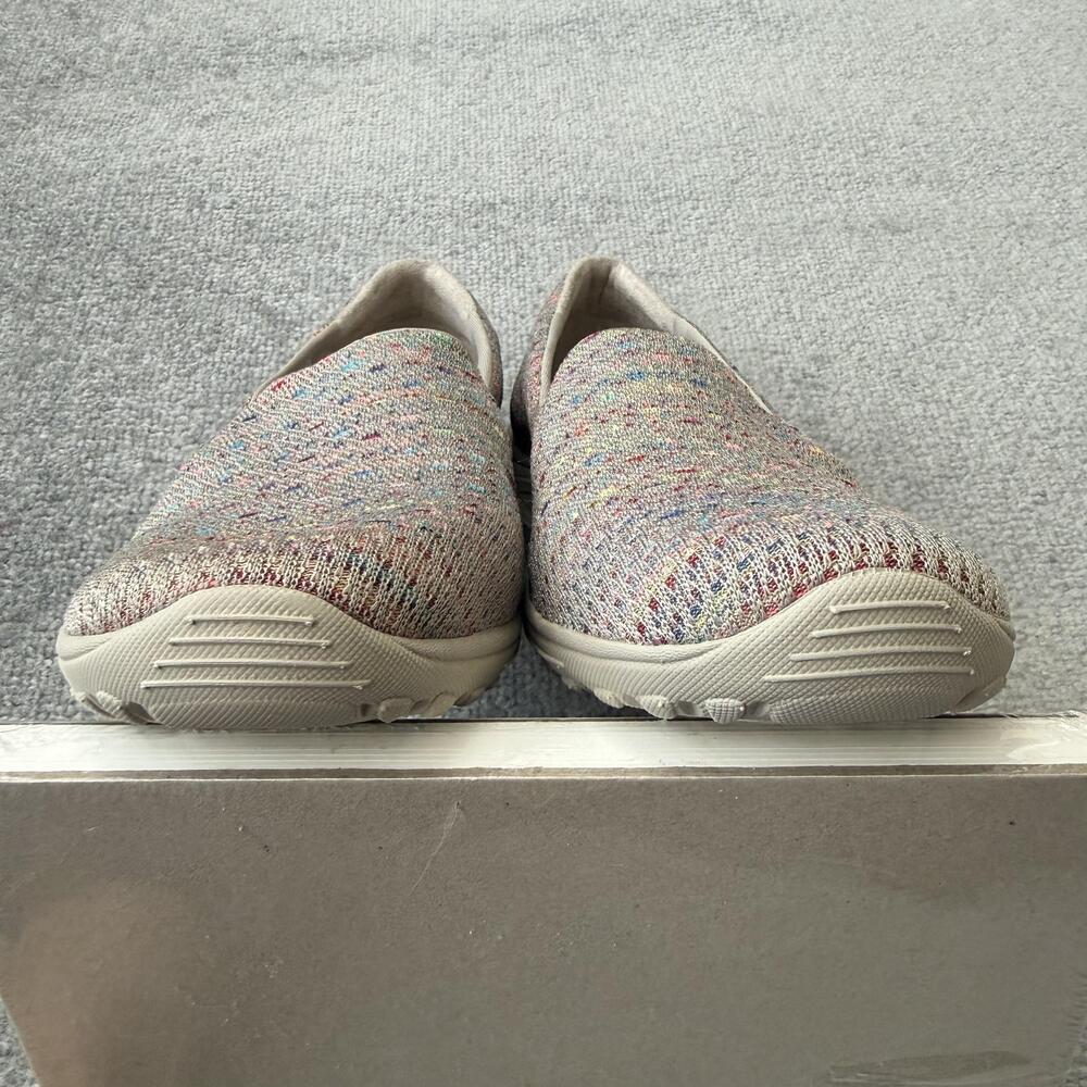 Skechers Relaxed Fit Shoes Womens Size 9.5 Beige Knit Slip On Memory Foam 49291 - Picture 11 of 12